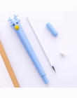 Kolorowe Deer kształt powłoki długopis żelowy DIY artykuły biurowe i szkolne Smooth pisanie czarny i niebieski atrament 0.5mm pe