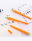 Królik marchew długopis żelowy śliczne 0.5mm czarny atrament neutralne pisaki prezent materiał Escolar szkoły pisania dostaw