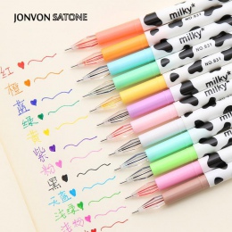 Jonvon Satone kreatywne artykuły papiernicze mleczna krowa 12 kolor diament długopis żelowy koreański Cartoon piśmienne hurtowni