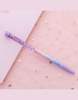 1 sztuk słodkie bajki długopis kreatywny Quicksand Gradient cekiny długopis żelowy szkolne materiały papiernicze pióro do pisani