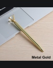 1 sztuk duży karatowy diament kryształowy długopis klejnot długopis pierścionek ślub biuro metalowy pierścień rolki różowe złoto
