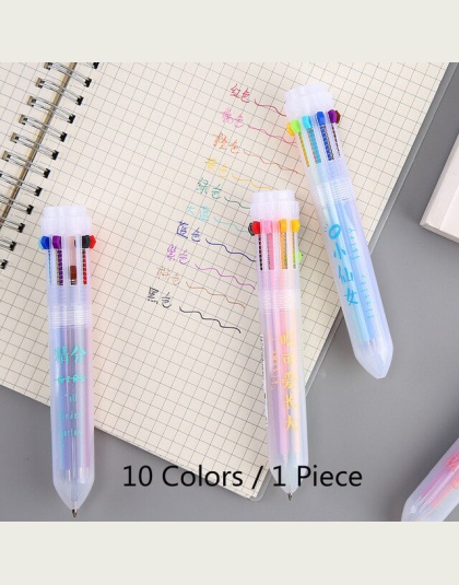 1 Pc śliczne 3/6/8/10 kolorów jednorożec długopis krzemionka Rainbow nowość Cartoon długopis dla dzieci prezent kreatywny materi