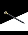 Kawaii długopis duży klejnot długopis metalowy z duży diament niebieski i czarny magiczny długopis moda szkolne materiały biurow