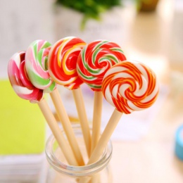 1 sztuka Kawaii szkolne materiały biurowe długopis długopisy kreatywny ładny prezent Lollipop słodki cukierek Freebie stylizacji