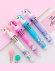 Kawaii długopis wielokolorowy wielofunkcyjny 10 In1 cukierki kolor naciśnij długopis kreatywny szkolne długopisy koreański biuro
