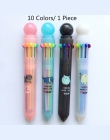 Kawaii długopis wielokolorowy wielofunkcyjny 10 In1 cukierki kolor naciśnij długopis kreatywny szkolne długopisy koreański biuro
