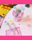 Cukierki kolor Ball długopis 10 w 1 Multi-kolor śliczne różowy Marker długopis naciśnij długopis kreatywny uczeń biuro szkolne m