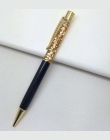 1 sztuka Lytwtw's luksusowy kryształ Ballpoint przepływu złota folia złota metalowa miedź kolorowe w proszku długopisy szkolne m