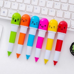 1 pc Cute Cartoon kapsułki długopis kreatywny Kawaii tabletki długopis dzieci pisanie papiernicze szkolne materiały biurowe
