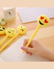 Cartoon żółty Smiley pisanie długopis materiały biurowe wielofunkcyjny biurowe dla dzieci chłopiec dziewczyna pluszowy niebieski