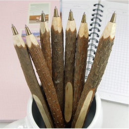 1 sztuk/partia w stylu Vintage ręcznie z drewna długopis środowiska długopis gałązka drewniany długopis Zakka ślub pióro szkolne