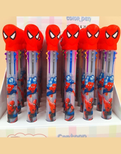 Cartoon bohaterów marvela Spider-Man 6 kolory Chunky długopis szkolne materiały biurowe prezent biurowe Papelaria Escolar
