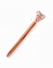 1 sztuk luksusowe różowe złoto długopis perły długopisy kryształowe diamenty oleju Quicksand długopisy metalowe szkoły kanclerz 