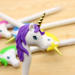 1 sztuk śliczne symulacja Unicorn zwierząt długopis żelowy szkolne materiały papiernicze nowość prezent materiał szkolny materia