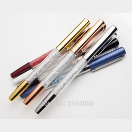 Nowy kreatywny Metal kryształ diament zestaw długopisów biurowe Refill 0.5mm podpis długopis