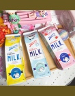 Słodkie Korea Kawaii piórnik szkoła piórnik dla dziewczynek chłopcy skórzane mleka pudełko na długopis piórnik torba na materiał