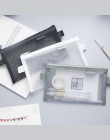 1 sztuk przezroczysty siatka Zipper Pen torba piórnik przechowywania pakiet dla Grils koreański papiernicze artykuły szkolne