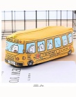 Śliczne School Bus piórnik, na ołówek o dużej pojemności torba, orange, czerwony, żółty, niebieski