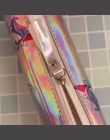 Holograficzny laserowy piórnik jednorożec uchwyty dla dziewczyna Student wysokiej jakości PU Flamingo piórnik torba szkolne mate