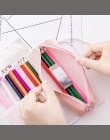 Jednorożec piórnik dla dziewczynek płótno szkoła piórnik Roll Up ołówek torba przenośna, ołówek, materiały szkolne materiał esco