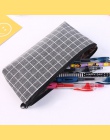 Siatki piórnik Kawaii zwięzły jednolity kolor płótno ołówek torba kreatywny piórnik dla dzieci prezenty artykuły szkolne śliczne