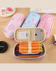 Kreatywny piórnik PU Flamingo duży zamek błyskawiczny ołówek torby długopisy szkolne materiały biurowe piórnik dla chłopców lub 