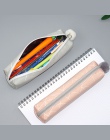 Piórnik nowy zwięzły jednolity kolor szkoła ołówek torba dla dziewczyn chłopcy prezent na płótnie piórnik Kawaii biurowe materia