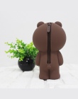 Kreatywne urocza silikonowy ołówek torba kawaii biurowe cartoon dzieci ołówek case brązowy niedźwiedź królik koala figurki