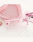Cute Cat piórniki dla dziewczynek różowe pcv przezroczysty długopis torba szkolne materiały biurowe etui ładny ołówek pudełko ca