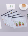 Śliczne kaktus ołówek przypadkach pcv wodoodporne przejrzyste magazyn materiałów piśmienniczych ołówek torby dla dziewczyny biur