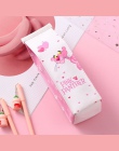 Cartoon różowa pantera butelka mleka piórnik śliczne pióro torba box biurowe etui prezent dla dziewczyn materiały szkolne escola