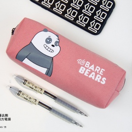 , „Między nami, misiami” ołówek torba ołówek sprawa płótno Kawaii ołówek torebki szkolne materiały papiernicze Cute Cartoon