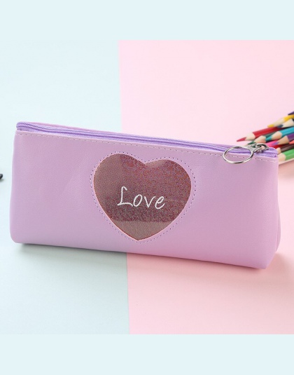 1 Pcs Kawaii piórnik Laser miłość Estuches piórnik szkolny Pencilcase torba ołówek szkoła przybory papiernicze