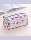 Flamingi piórnik płótno ołówek torba piórnik szkolny dla dziewczynek duży ołówek Box kosmetyczne torba szkolne artykuły biurowe 
