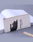 Kot niedźwiedź królik płótno piórnik artykuły szkolne Kawaii biurowe Estuches Chancery School ładny ołówek pudełko pióro torby