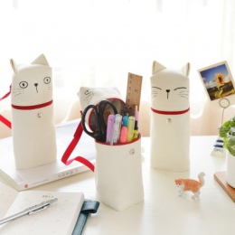 Kreatywny ołówek torba Kawaii torba tkaniny psa kot emocji nowość torba piórnik z zapięciem na zamek stacjonarne do szkoły