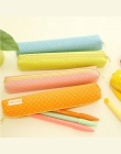 Słodkie cukierki kolorowy piórnik Kawaii Dot płótno długopis torba biurowe etui dla dziewczynek prezent biuro szkolne Escolar Ca