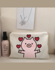 Snoopy pióro torba kosmetyczka Cartoon drukowane płótno torebka śliczna świnia Student Pen torba osobowości torba do przechowywa