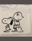 Snoopy pióro torba kosmetyczka Cartoon drukowane płótno torebka śliczna świnia Student Pen torba osobowości torba do przechowywa