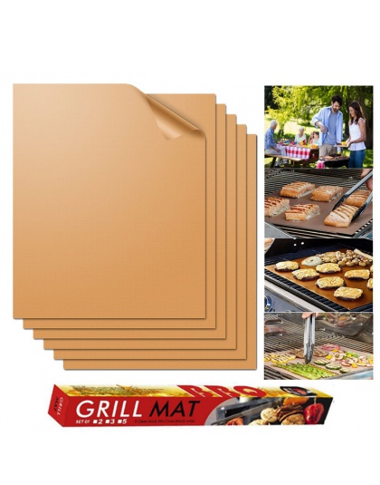 2 sztuk/5 sztuk/6 sztuk grill mata do grillowania non-stick grill do pieczenia wkładki wielokrotnego użytku arkusze kuchenne PTF
