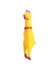 Gorąca sprzedaż 17 CM żółty guma wrzeszczący kurczak zabawka dla zwierząt domowych Puppy Chew piskliwy wentylacja zabawki