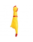 Gorąca sprzedaż 17 CM żółty guma wrzeszczący kurczak zabawka dla zwierząt domowych Puppy Chew piskliwy wentylacja zabawki
