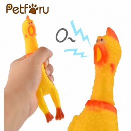 Petforu zabawny pies gadżety nowość żółty gumowy kurczak zabawka dla zwierząt domowych nowość Squawking krzyczeć Shrilling z kur