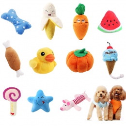 Pawstrip 1 pc pluszowe zabawki dla psów skrzypiące kości lody marchew Puppy zabawki do żucia interaktywne zabawki dla kota zwier