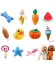 Pawstrip 1 pc pluszowe zabawki dla psów skrzypiące kości lody marchew Puppy zabawki do żucia interaktywne zabawki dla kota zwier