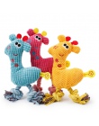 Do żucia dla psów pisk zabawki żyrafa z polaru liny interaktywne zabawki dla zwierząt pluszowy szczeniak Deer dla psów domowych 
