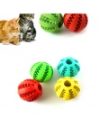 Anpro 5 cm Stretch kauczuk naturalny wyciek piłka Pet kot pies interaktywna zabawka zabawki dla psa do czyszczenia zębów elastyc