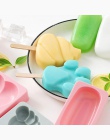 Cartoon lody producentów form silikonowy gruby materiał DIY formy kostki lodu formy deser formy taca z Popsicle