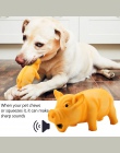Śliczna świnia chrząkanie pisk lateksowe dla zwierząt zabawki do żucia dla psów piszczałka szkolenia produktów dla zwierząt domo