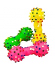 Dla zwierząt domowych zabawka dla psa żuć piskliwy gumowe zabawki dla kota Puppy niemowląt psów nietoksyczny gumowa zabawka śmie